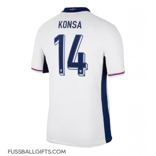 England Ezri Konsa #14 Fußballbekleidung Heimtrikot EM 2024 Kurzarm